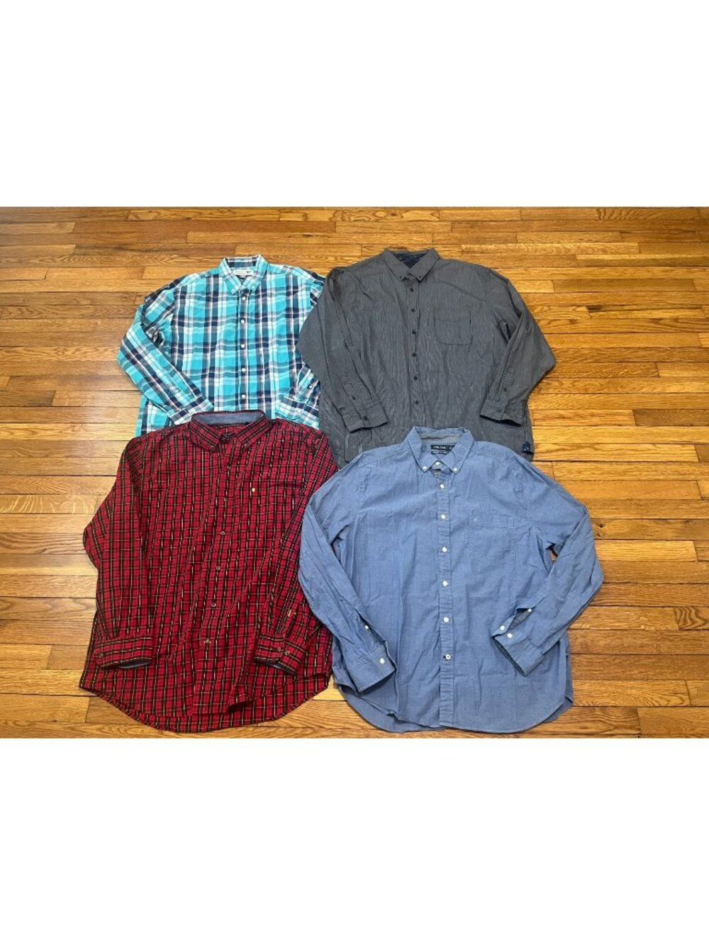 Old Navy Men's Button Down Casual Shirt Size XL Long Sleeve Izod & Nautica 4PCS